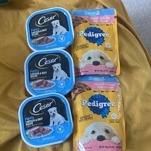 Cesar and Pedigree Puppy Food Variety Pack